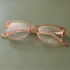 warby parker finch in peach bellini